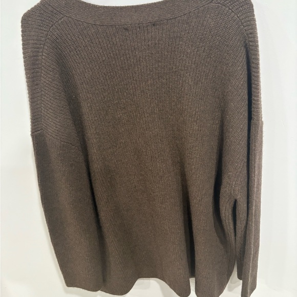 Quince Mongolian Cashmere Fisherman Boxy Cropped Cardigan Sweater - Picture 4 of 4